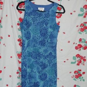 Blue paisley 2000s dress